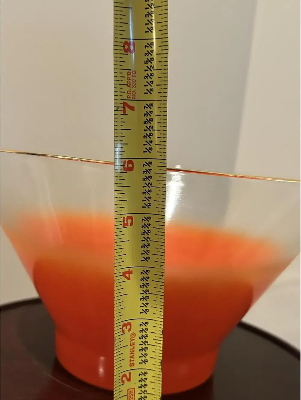 Blendo Punchbowl in Tangerine by West Virginia Glass Co.